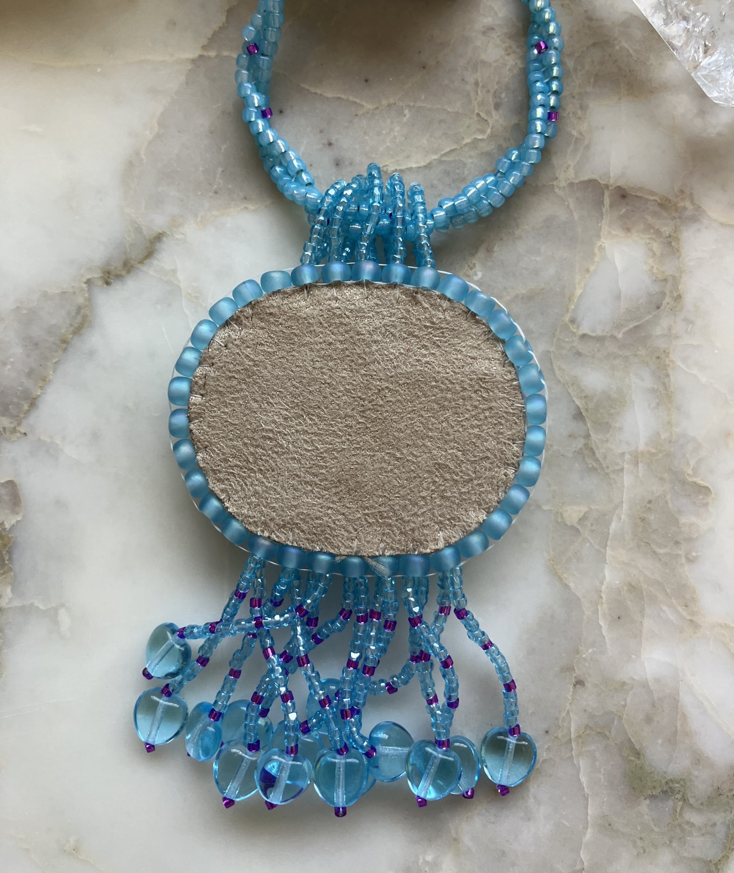 Sky Blue Hearts Necklace