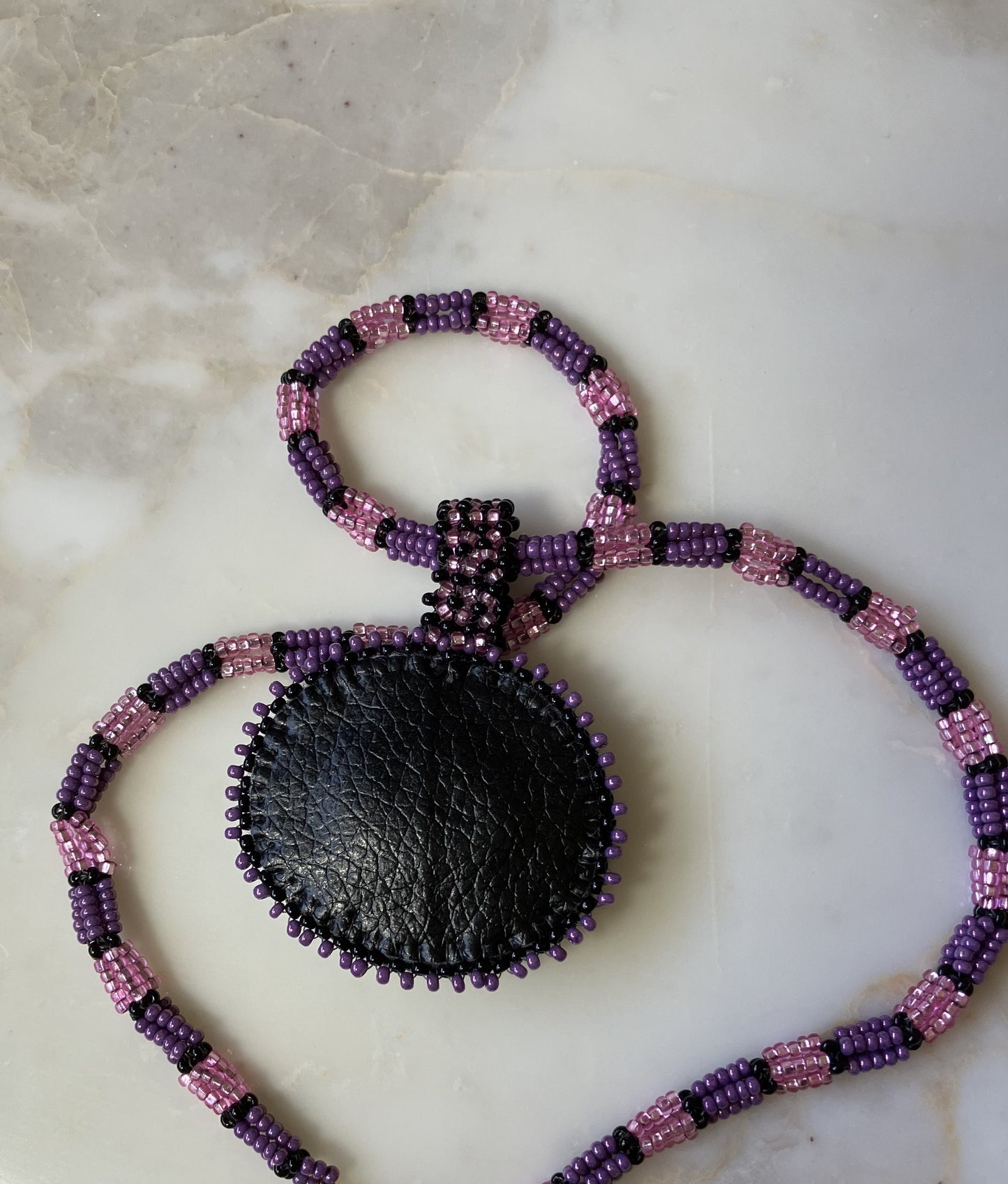 Midnight Mosaic Beaded Necklace