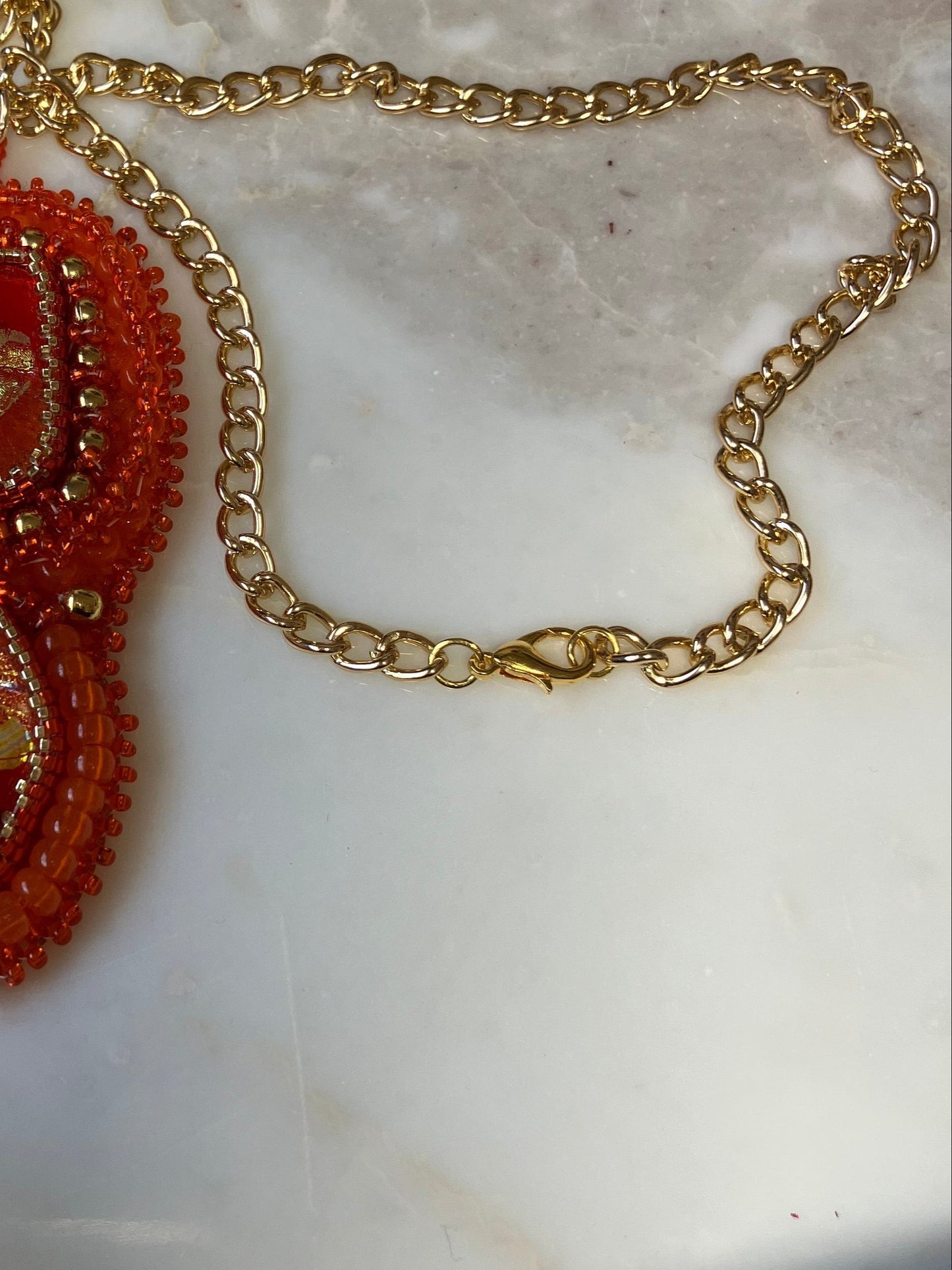 Ember Glow Beaded Necklace