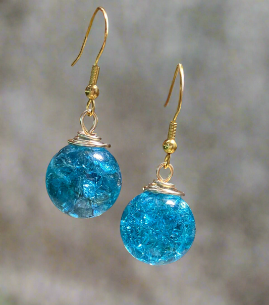 Cracked Marble Earrings