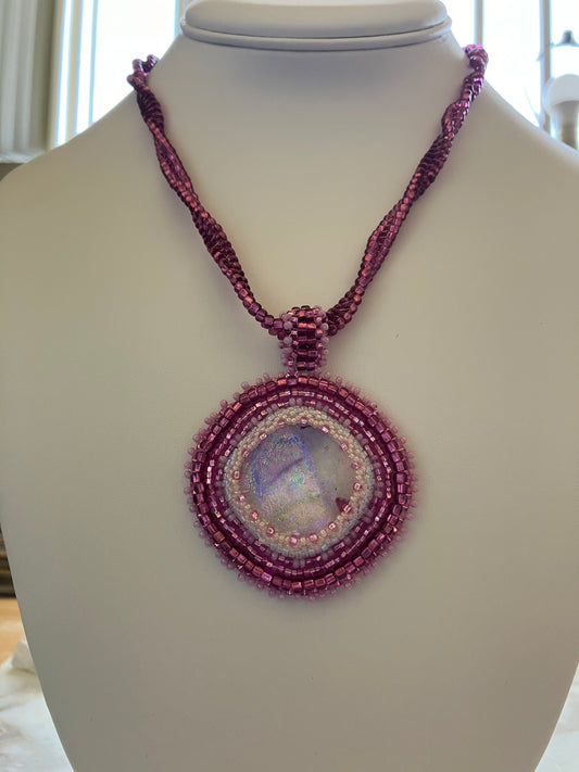 Pink and Crystal Pendant