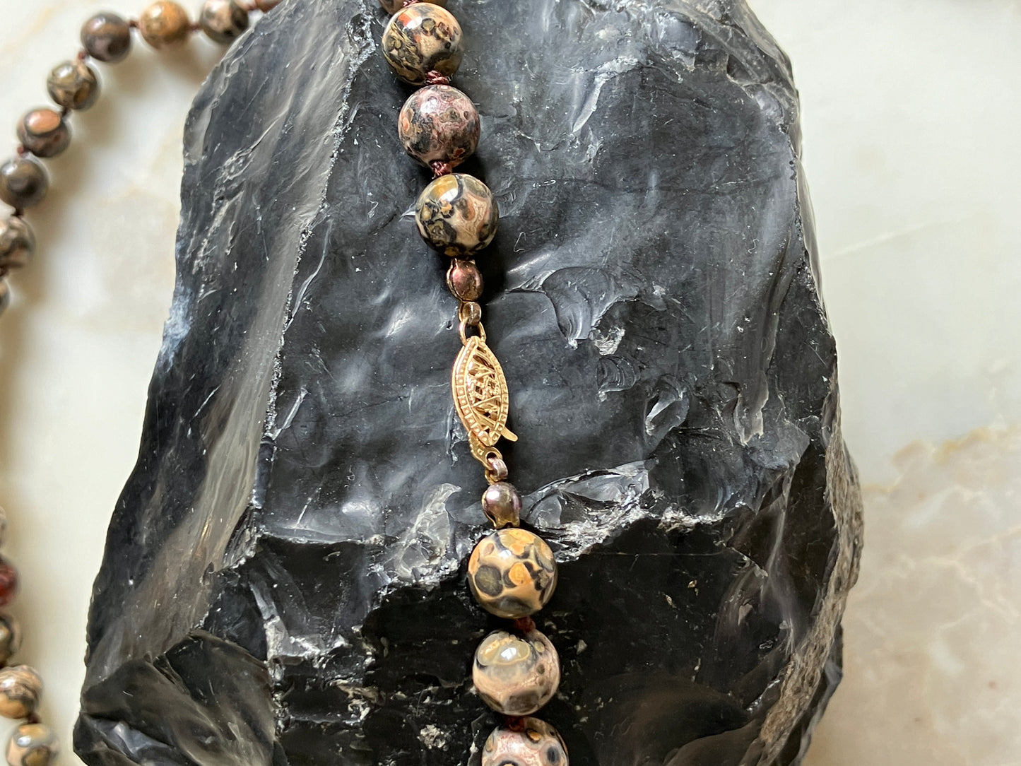 Leopard Skin Jasper Necklace and Pendant