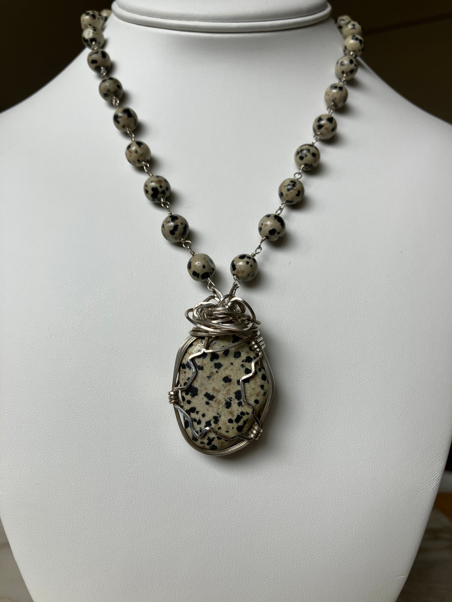 18" Dalmatian Jasper Necklace