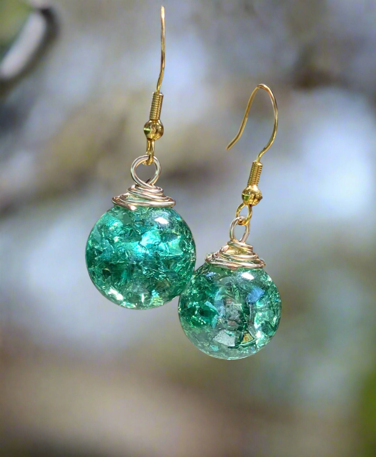 Cracked Marble Earrings