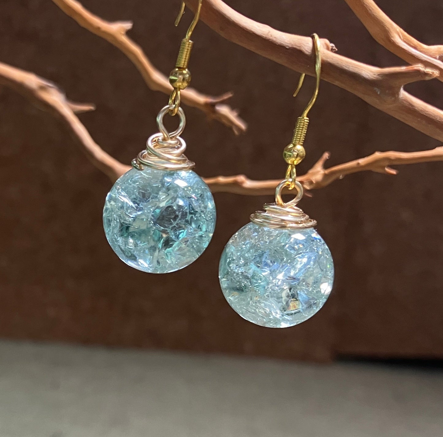 Cracked Marble Earrings
