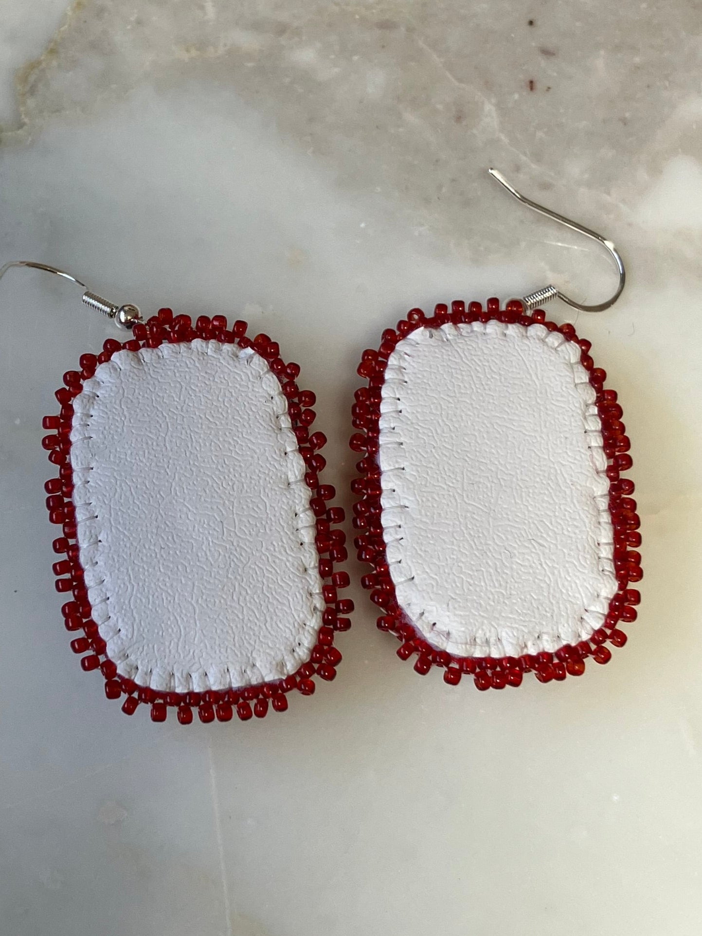 Ruby and Blue Artizan-Crafted Colorful Earrings