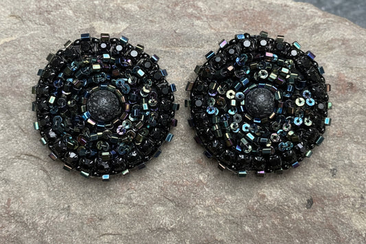 Lava Moon Shimmer Stud Earrings