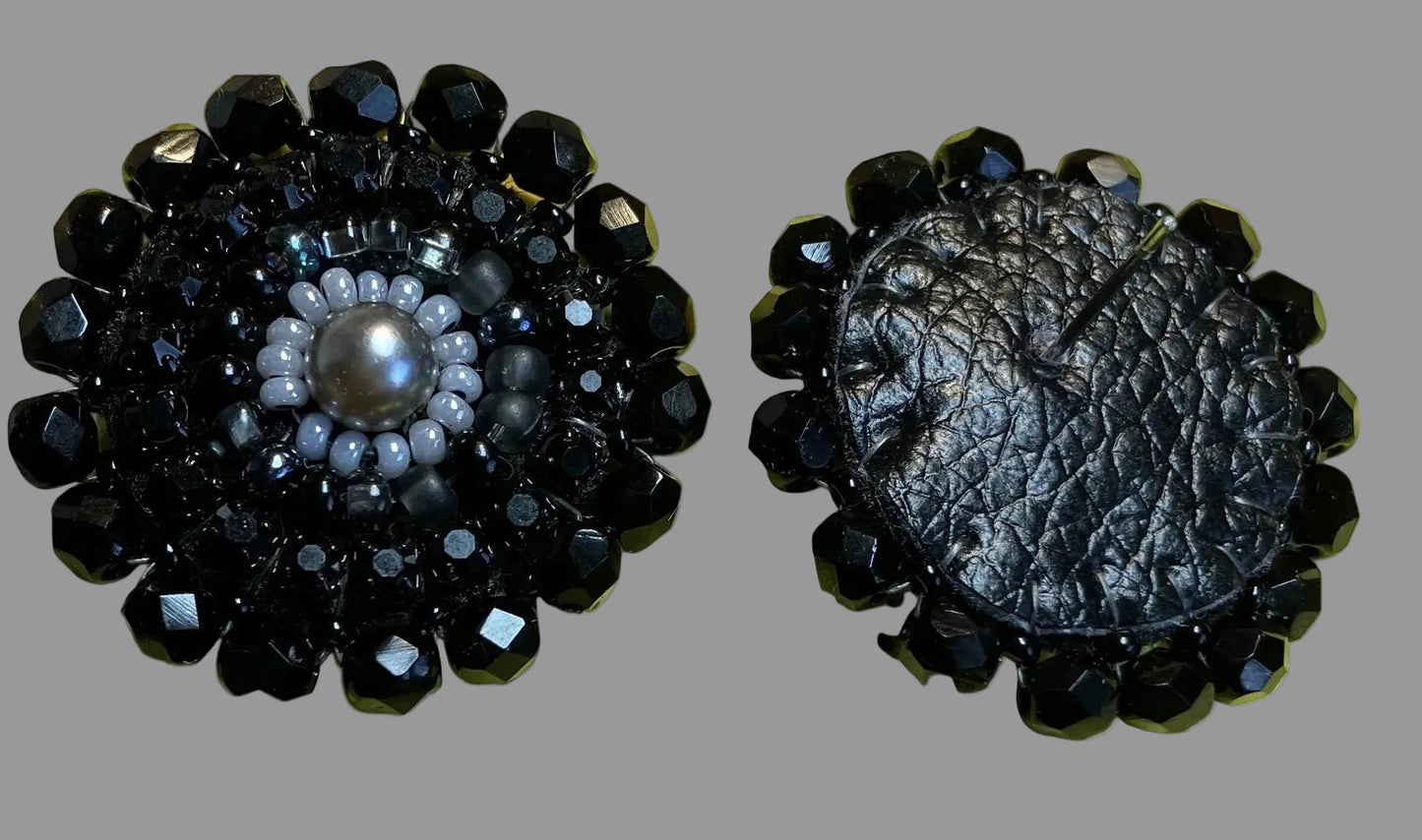 Midnight Pearl Radiance Stud Earrings