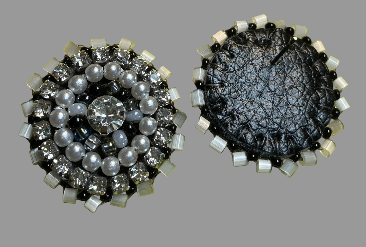 Crystal Pearl Halo Stud Earrings