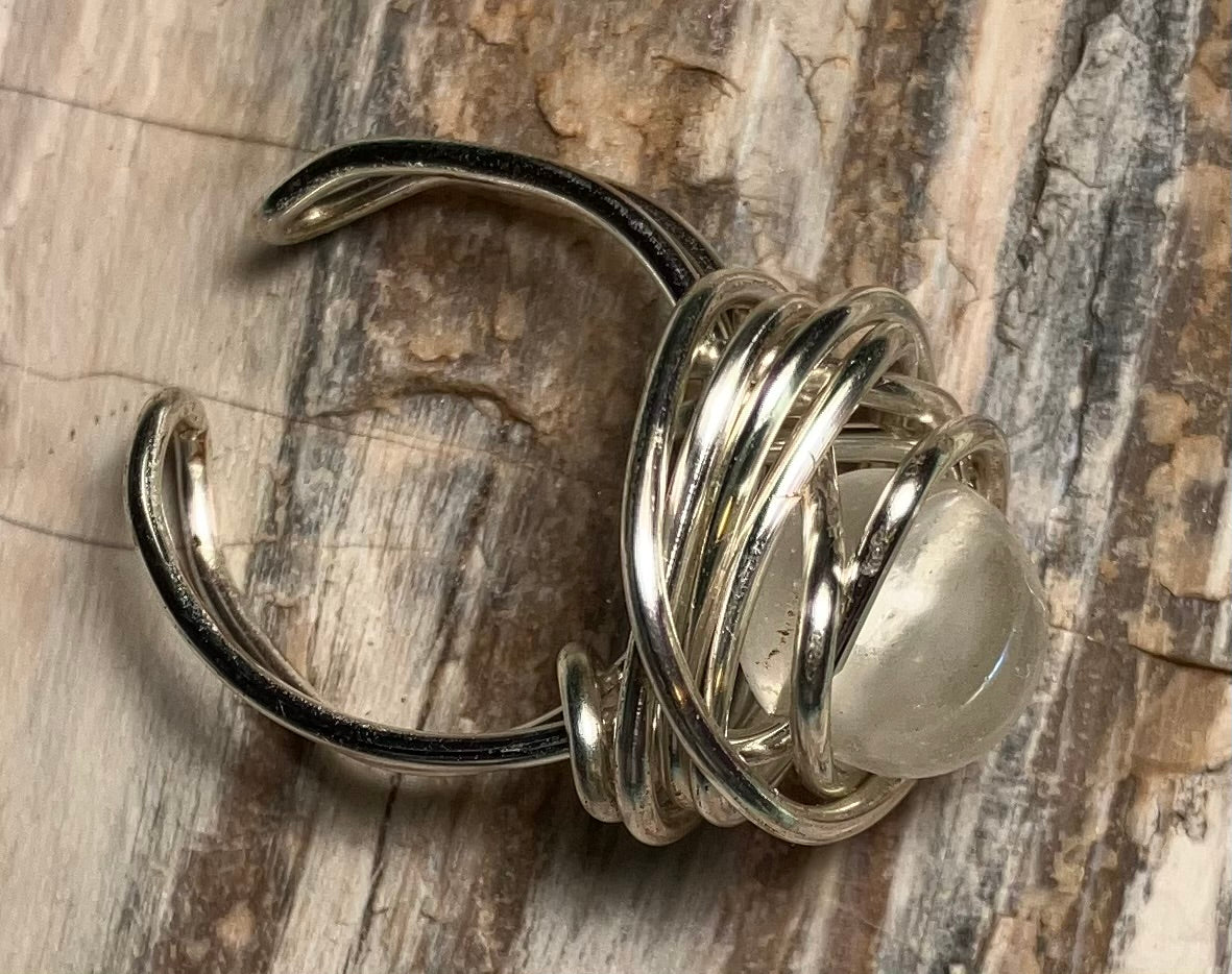 Crystal Glass Bead Ring