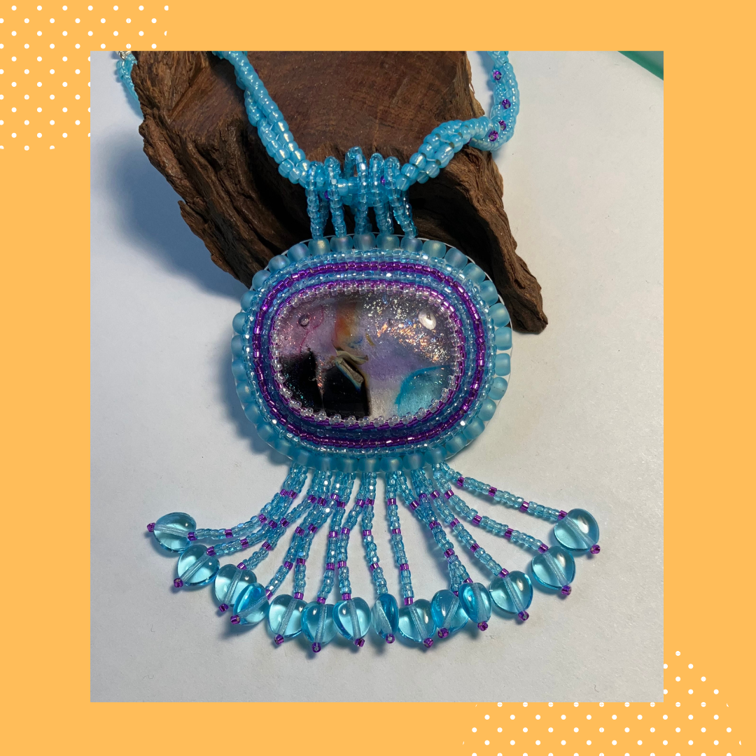 Sky Blue Hearts Necklace