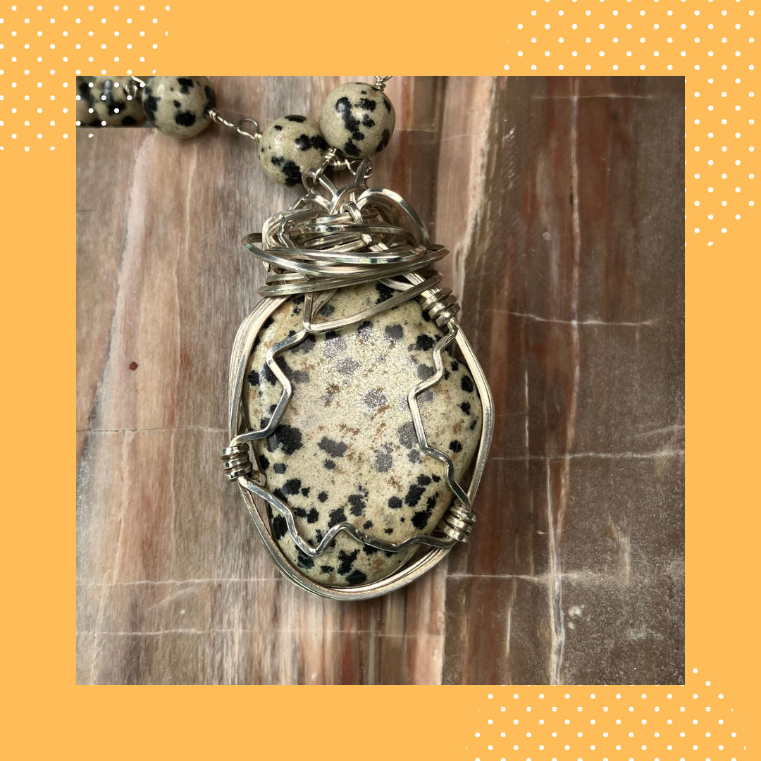 18" Dalmatian Jasper Necklace